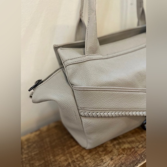 Botkier Trigger Leather Satchel Dove Off White Cream Shoulder Bag EUC - Picture 5 of 6